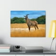 thumbnail image 3 of Antelope In Mountain Background Antelope In Grass Outside Wall Art Ready To Hang Unframed, 3 of 18