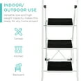 thumbnail image 4 of Best Choice Products 3 Step Ladder Folding Lightweight Step Stool for Home w/ Non-Slip Feet, Padded Steps, 330lb White, 4 of 6