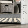 thumbnail image 6 of nuLOOM Asha Simple Striped Indoor/Outdoor Area Rug, 2' x 6', Runner, Asha Dark Grey, 6 of 9