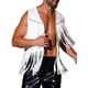 thumbnail image 4 of INSPIRE CHIC Chalecos para hombres con flecos retro, chalecos sin mangas de frente abierto, S Blanco, 4 of 6