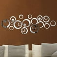 thumbnail image 3 of 3D Acrylic Circle Mirror Set of 24 pcs DIY Wall Stickers Silver Removable Art Wall Stickers for Home Decor, 3 of 5