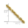 thumbnail image 6 of Auriga Fine Jewelry 14K Yellow Gold 2.75mm Extra-Light Rope Chain Bracelet 7 inch for Women, 6 of 6