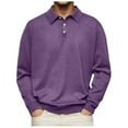 thumbnail image 2 of ZHYou Mens Long Sleeve Dress Shirst Classic Collar Soft Comfor Casual Tops,Purple,2XL, 2 of 6