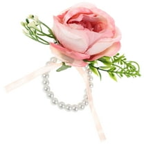 PAMINGONO Wrist Corsage Pink Round Elegant Classic 1Pack 4.9X3.1In