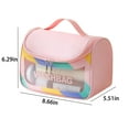 thumbnail image 2 of BGZLEU Toiletry Bag Travel Bag Water-resistant Makeup Cosmetic Bag Travel Organizer Full Sized Container Toiletries ,Hangable And Handy Translucent Waterproof Cosmetic Bag(Pink), 2 of 5