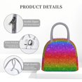 thumbnail image 4 of Balery Rainbow Glitter Bolsa de Almuerzo para Mujeres, Caja de Almuerzo, Bolsa de Almuerzo Pequeña Impermeable, Tote de Almuerzo Reutilizable con Gran Capacidad, 4 of 6