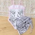 thumbnail image 4 of UngA Girls Swimsuit One Piece Swim Dress Strappy Bathing Suit for Girls Full Coverage Swimwear with Skirt (Black,10-11 Years), 4 of 8