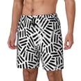 thumbnail image 2 of Daiia Weave Geometric Mens Swim Trunks Swim Shorts Quick Dry Swim Shorts with Mesh Lining Pockets-Large, 2 of 9