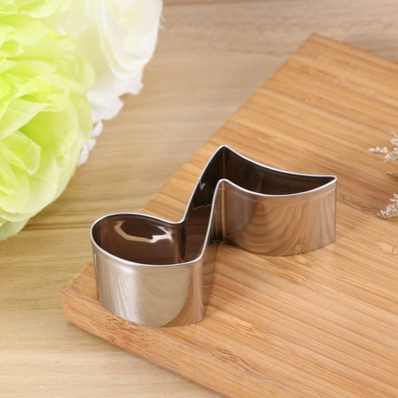 OUNONA Stainless Steel Cookie Cutters Musical Note Shape for Baking Use Eco Friendly Odourless Anti Rust 2 Pieces