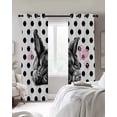 thumbnail image 3 of Black Easter Blackout Curtains 84 Inches Long, Spring Modern Cute Bunny Polka Dot Thermal Insulated Black Out Curtains, Darkening Window Curtain Drapes for Bedroom Living Room 52"x84" 2 Panels, 3 of 9