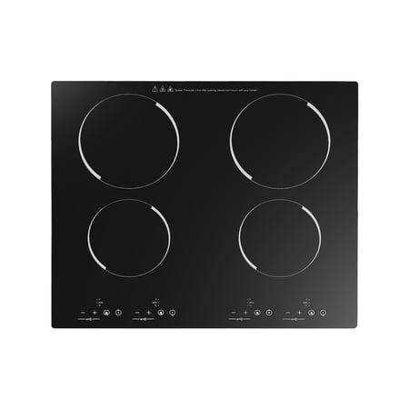 3000W Built-in Electric Cooktop 4-Burner Ceramic Cooktop 9-Level Power Touch Control Electric Stove with 80-650℃ Temp
