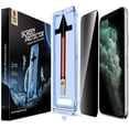 thumbnail image 2 of PYYNA-2 Pack for iPhone 11 Pro Max 6.5 inch Privacy Glass Screen Protector, Auto Dust-Elimination Installation, Bubble Free, Easy Installation, 2 of 4