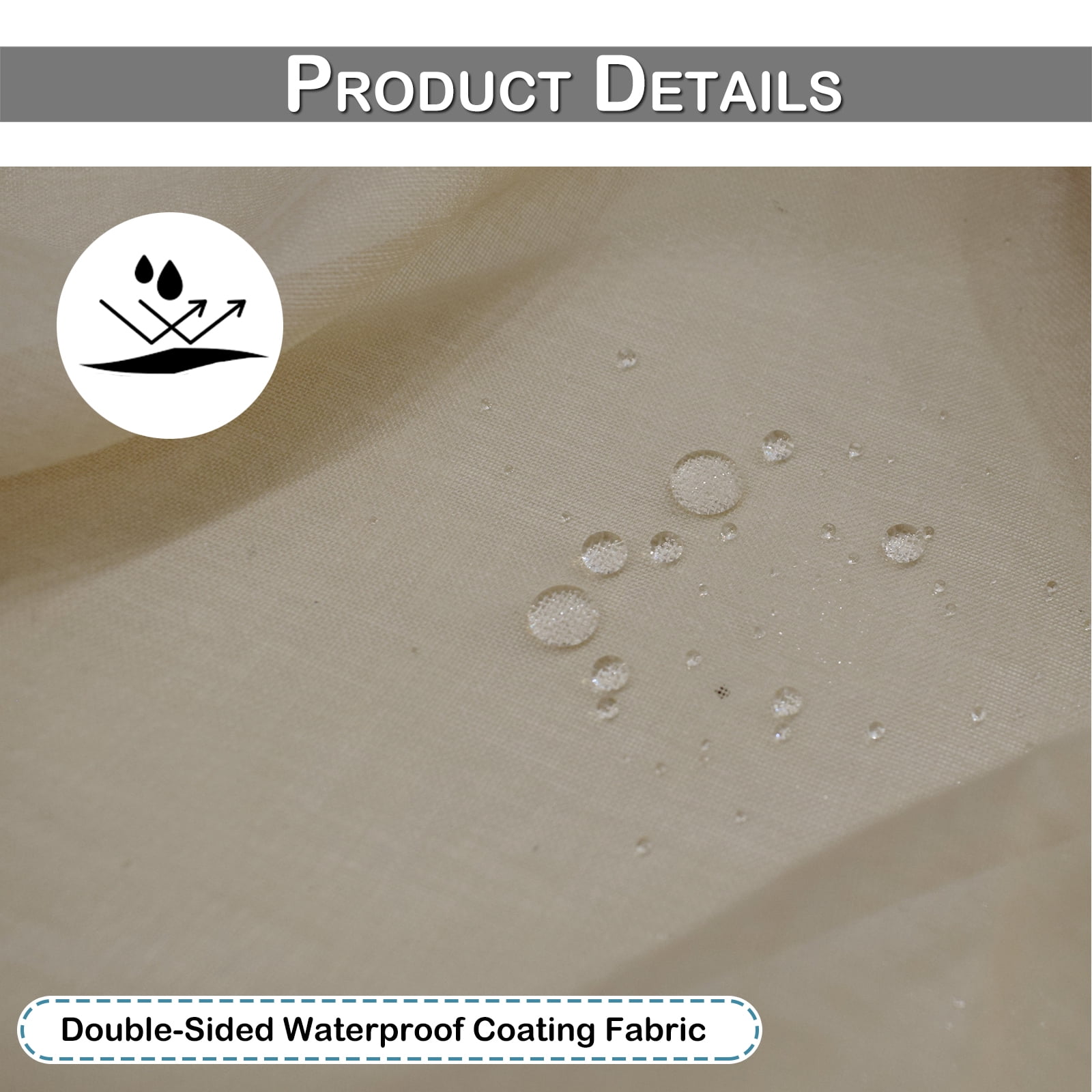 Sunicol Waterproof Transparent Patio Sheer Curtain for Outdoor Porch Yard, Divider Window Screening Gauze Home Décor for Lawn Cordless Panel Tap Top, 1 Panel