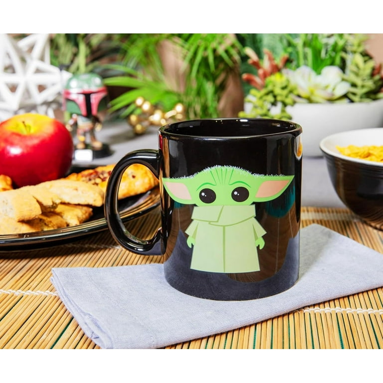 Silver Buffalo Star Wars Baby Yoda Ceramic Coffee Mug, 20-Ounces