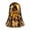 Yellow, variant on Speckled Art Glass Ghost Lamp, Internal LED Light Battery Operated Tabletop Figurine, Tortoiseshell Pattern Slide Switch Design, Reusable Mantel Shelf Bookshelf Spooky Decor