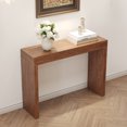 thumbnail image 4 of Elegant Dark Wood Grain Bar Table-50 Inches Long, a Practical Choice for Modern Homes.Dark Wood Grain Texture Sticker,Equipped With Two Drawers.Serving As A Bar Table Or A Desk., 4 of 9