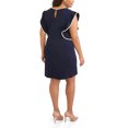 thumbnail image 2 of Women's Plus Ruffle Sleeve Ponte Dress, 2 of 5