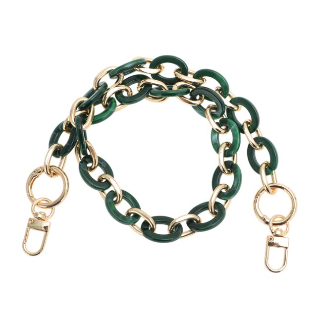 Ofertas Únicas 1 Pc Correa de Mano Durable para Viajar Verde Profundo Blanco Acrílico Metal