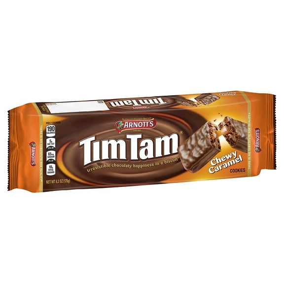 (Pack of 12), Arnott's Cookies Tim Tam Chewy Carmel, 6.2 oz