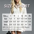 thumbnail image 4 of Morttic Women's Elegant Solid Color Short Dress – Collared Long Puff Sleeve Loose Ruffle Hem Spring Fall Going Out Dress White，S, 4 of 4