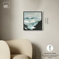 thumbnail image 5 of Cannon Rock by Winslow Homer Chic Coastal Canvas Wall Art by Art Remedy, Black Floater Frame, 16"x16", 5 of 7