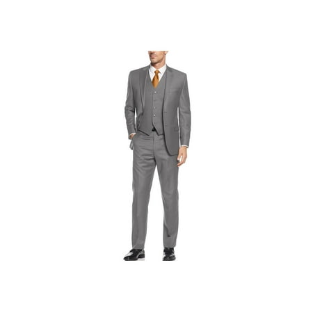 Salvatore Exte Men's Suit 3-Piece Two Button Blazer Jacket Flat Front (Best 3 Piece Suits For Men)