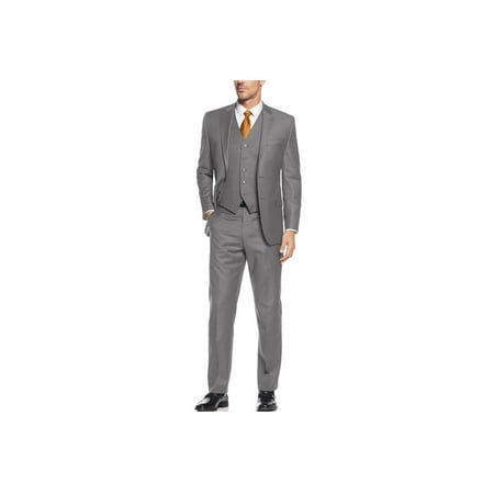 Salvatore Exte Men's Suit 3-Piece Two Button Blazer Jacket Flat Front Pants