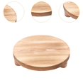 thumbnail image 6 of yotijay Round Display Tray Kitchen Wooden Wooden Pedestal Stand Riser Tray Pedestal Tray light brown, 6 of 9