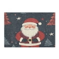 thumbnail image 7 of Yayeee Bath Rug for Bathroom Floor Non Slip Rectangle Fluffy Soft Absorbent Mat, 16"x24", Blue Christmas Santa, 7 of 7