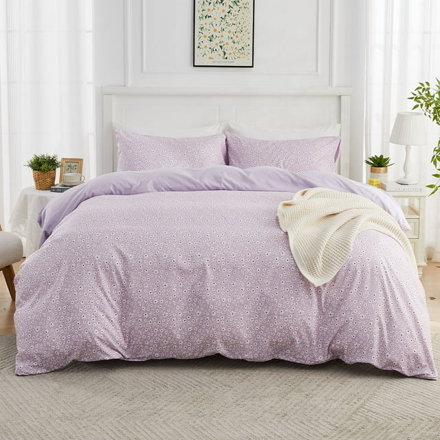 Gogreen Queen Duvet Cover Set, Soft & Breathable Microfiber 3 Pieces Queen Bedding Sets, Pattern Queen Comfy Duvet Cover Set, with Zipper Closure (Queen)