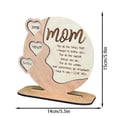 thumbnail image 3 of zhangmingg Custom Heart Plaque Freestanding Desk Sign for Mom Featuring Kids Names In Wood and Acrylic Design, 3 of 7