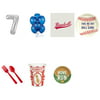 Baseball Party Supplies Party Pack For 16 With Silver #7 Balloon