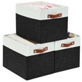 thumbnail image 1 of Set de 3 Cajas de Almacenamiento Plegables DECOMOMO Kallax 33x38x33 cm Negro y Blanco, 1 of 9