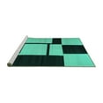 thumbnail image 2 of Ahgly Company Machine Washable Indoor Rectangle Abstract Turquoise Blue Contemporary Area Rugs, 2' x 3', 2 of 4