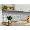 thumbnail image 2 of Mi Alma Abstract Gray White Tile Stickers - Removable Vinyl 4x4, 24 pcs, 2 of 11
