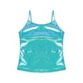 thumbnail image 7 of Raenseen Kids Girls Shiny Metallic Camisole Ballet Dance Tank Tops Summer Lightweight Gymnastic Colorful 10, 7 of 7