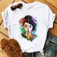 thumbnail image 2 of Camiseta con estampado con dibujo de princesa Mulan de dibujos animados de Disney para mujer, camisetas de manga corta a la moda para mujer, camisetas informales para chica, camiseta para mujer, 2 of 5