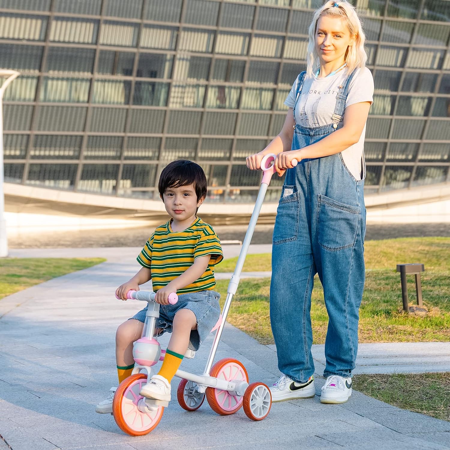 XJD 7-in-1 Toddler Tricycle with Push Handle photo 6