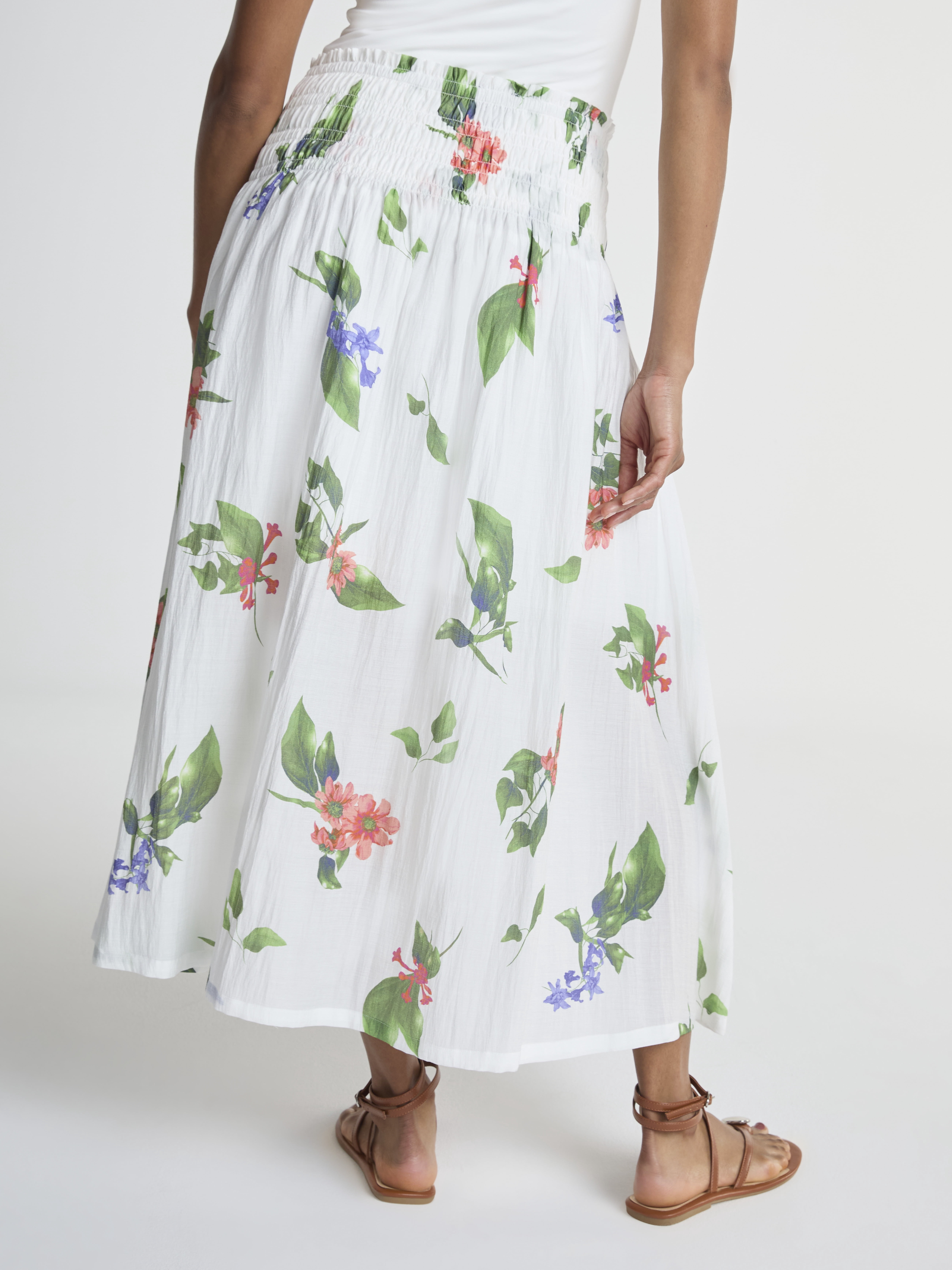 Scoop Women’s and Women’s Plus Smocked Waist Maxi Skirt, Sizes XS-4X