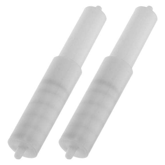 Raindrops 2pcs Replacement Toilet Paper Holder White Plastic Tissue Roller Spring Loaded Insert for Bathroom and Kitchen Paper Dispenser Accessories