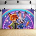 thumbnail image 6 of Zootopia party banners, suitable for birthdays, weddings, St. Patrick's Day, Easter, home and garden decorations, easy to hang, 6 of 8