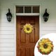 thumbnail image 1 of Corona De Girasoles Para La Puerta Principal Exterior. Guirnalda De Girasoles. Adorno De Pared De Girasoles. Corona De Arpillera. Guirnalda De Girasoles Amarillos. Adornos Festivos De Bienvenida., 1 of 6