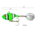 thumbnail image 2 of 1pc 14g Ice fishing Vibration Sequin Spinner Tackle Rotate VIB Lure Metal Fishing Bait Treble Hook Spoon Fishing Lure A, 2 of 8