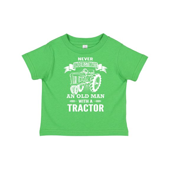 Inktastic Old Man Tractor Boys Toddler T-Shirt