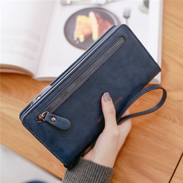 Colorful TV Man Women Leather Long Zipper Wallet Hand Purse