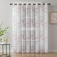 thumbnail image 3 of WARM HOME DESIGNS Vintage Printed Floral Boho 63 Inch Pink Curtains for Living Room. KAT Pink 63, 3 of 5