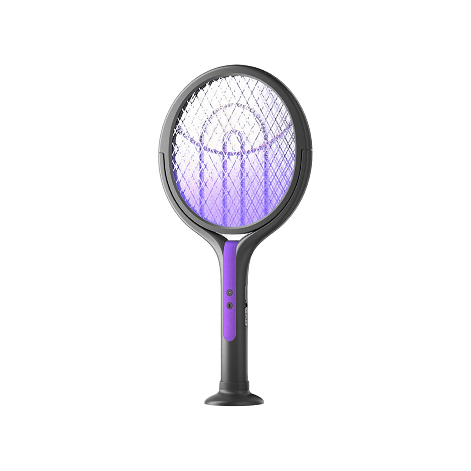 Retractable Electric Fly Swatter USB Rechargeable 2-in-1 Mosquito Zapper with Purple Light Luring 2800V High Voltage Bug Killer Extendable Handle Up to 106cm