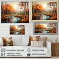 thumbnail image 4 of Designart "Canada Orange Autumn Euphony V" Landscapes Floater Framed Canvas Wall Art, 4 of 7