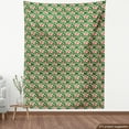 thumbnail image 4 of Ambesonne Leaves Greenery Fabric by the Yard Upholstery, Garden Boho Flower, 5 Yards, Lime Green Dark Coral, 4 of 5