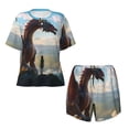 thumbnail image 4 of Lsque Clear Sky Mountain Red Dragon Women's Short-Sleeved Pajama Set - 2 Piece Soft and Lightweight Sleepwear Set-XX-Large, 4 of 9